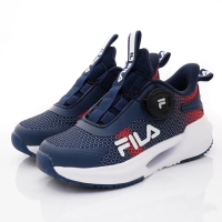 【童鞋520】櫻桃家FILA-旋轉釦運動鞋(2-J430Y-321藍--16-24cm)