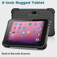 8" Android 10 Rugged Tablet 4GB RAM 64GB ROM NFC 4G Lte Qualcomm Industrial Waterproof Tablet IP67 Wifi GPS 2D Barcode Scanner