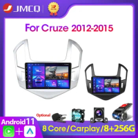 JMCQ 2Din Car Radio For Chevrolet Cruze J300 J308 2012 - 2015 Multimedia Player Android 11 GPS Navigation Head Unit 2din Carplay