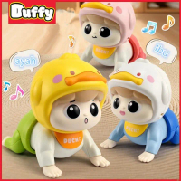 【Duffy Toys】(Cod) Mainan Bayi Crawling Doll Mainan Bayi Balita Boneka Merangkak Dengan Musik Untuk 3