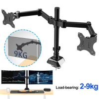 Single/Dual Monitor Desk Mount Holds Up To 19.84 Lbs Monitor Stand Adjustable Height and Angle for 1