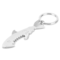 創意虎鯊魚開瓶器鑰匙扣啤酒起子實用鑰匙圈個性禮品