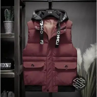 MND Jaket Rompi Jaket Rompi Parasut Jaket Motor Jaket Rompi Pria Hoodie Marun L