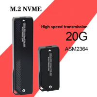 Portable Aluminum M.2 NVMe SSD Enclosure Fast USB C USB3.2 Gen2x2 20Gbps Adapter for 2230/2242/2260/2280 SSD 4TB