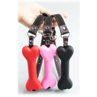 Sexy Soft Safety Silicone Open Mouth Dog Bone Bite Gag Ball Oral Fetish BDSM Bondage Slave Ball Gags Roleplay Exotic Accessories