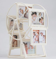 【摩天輪相框擺台-5寸放12張-1個/組】創意兒童相片框個性大風車相冊架婚紗相架組合-727001