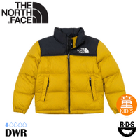 【The North Face 童 1996 RETRO NUPTSE 羽絨外套《黃/黑》】7WQO/防潑水立領羽絨外套