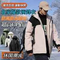 衝鋒衣外套 石墨烯外套 防寒服 發熱棉服 情侶衝鋒衣 情侶外套 加絨連帽外套 防風外套 防風防潑水