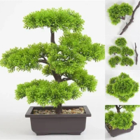Artificial Plants Pine Bonsai Small Tree Pot Plants Fake Flowers Potted Ornaments for Home Decoration Hotel Garden Decoration