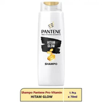 Pantene Pro-Vitamin Shampo Botol 70ml Hitam Glow