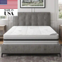 12" King Mattress in a Box Made in USA Firm Mattress Hybrid Mattress Cool Improved Airflow with Edge to Edge Pocket Coil Bed