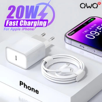 PD 20W Charger For iPhone 13 12 11 14 Pro Max Fast Charger For iPhone 12 13 Mini XR X XS MAX iPad USB Type C Fast Charging Cable