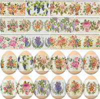 48 Pcs Easter Egg Decoration Kit Heat Shrink Tube Decoration Easter Egg Packaging Pysanka Pysanky Pa