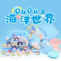 DuDu Sea World Series Blind Box Toys Guess bag Caja Misteriosa Cute Resin Anime Figure Surprise Mystery box Girl Gift Collection