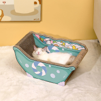 貓抓板 浴缸抓板窩瓦楞紙耐用不屑爪板耐磨立式磨爪器大號咪玩具