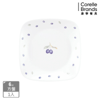 【CorelleBrands 康寧餐具】紫梅方形6吋分隔盤(2206)