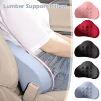 Car Memory Foam Car Pillow Protective Lumbar Back Support Relieve Cushion Seat Car Stress Car Pillow Headrest Breathable Z7B3