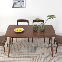 餐桌 北歐實木餐桌椅組合日式橡木小戶型飯桌餐廳客廳桃木