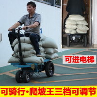 德國進口倒騎驢電動平板車手推車拉瓷磚水泥小推車搬運車擺攤拉貨