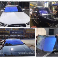 1.52m x 3m Blue VLT 60% Home Glass Car Front Rear Window Tint Solar Film Windscreen Protection Explosion Proof Foils