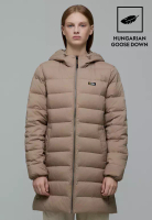 National Geographic 女裝MILVUS輕便中長版連帽羽絨外套