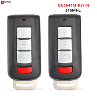 Keyecu 2pcs/lot 3 button Remote Key Fob 315MHz for Mitsubishi Lancer Outlander 2008 2009 2010 2011 2012 2013-2016 OUC644M-KEY-N
