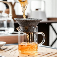 無孔茶漏茶濾創意茶漏器氧化鋁礦石全陶瓷茶濾器茶漏斗公道杯配件