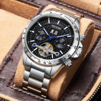 AILANG Fashion Mechanical Watch for Men Stainless Steel Waterproof Luminous Calendar Luxury Tourbillon Watches Mens Sport Clock