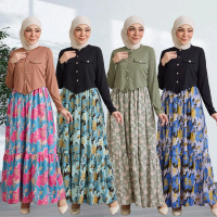 HAZEL DRESS CARDIGAN LABUH 2 IN 1 BF FRIENDLY MATERIAL PREMIUM MANGO DAN KNITWEAR BY HARIKA AISHAH S