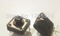 200pcs 12x12x7.3 mm Tactile Switches Back Square Push Button Tact Switch 12*12*7.3 mm+Quality assurance