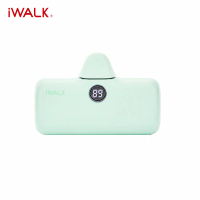 【iWALK】PRO 五代 4800mAh PD快充直插式口袋行動電源(Lightning/Type-c任選)-Lightning接頭/綠湖