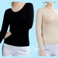Baju inner [S-XXL] Women long sleeve t-shirt Top inner wear baju perempuan lengan panjang