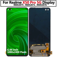 For Oppo Realme X50 Pro 5G LCD Display Screen Touch Digitizer Assembly For Realme X50 Pro LCD RMX2075, RMX2071, RMX2076 display