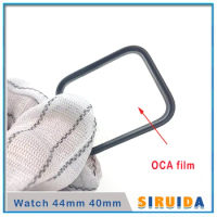 10Pc LCD Screen Outer Glass + OCA Glue For Apple Watch Series 4 5 6 7 8 9 1 S3 40mm 44mm 41/45/49mm Touch Panel Lens Replacement