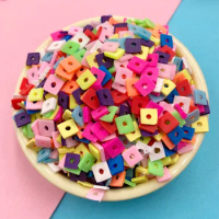 100g Mixed Square Pearl Rhinestone Polymer Clay Sprinkles for Crafts DIY Slimes Filler Tiny Cute plastic klei Accessories