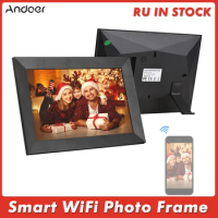 Andoer 8" 10.1" Smart WiFi Photo Frame Digital Picture Frame Photo Album 1280*800 IPS Touch-screen 16GB Storage Gift APP Control