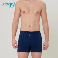 【sloggi】MEN ORGANIC COTTON系列寬鬆平口褲(太空藍)