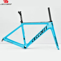 CECCOTTI-Carbon Frame for Road Bike, Bicycle Frameset, Bike Framework, Factory Price, 130mm Hub, 700C Wheels, BB86