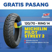 Ban Motor Ring 14 - 120/70 Michelin Pilot Street 2 (Ban Motor BELAKANG Vario 160, PCX 150)