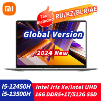 2024 Xiaomi Redmi Book 16 Laptop Intel Core I5-13500H/I5-12450H Intel Iris Xe/UHD 16GB DDR5+512G/1TB SSD 16inch Notebook Work PC