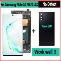 For Samsung Note 10 N970F note10 N970 N9700 LCD with Frame Display Touch Screen Digitizer + Back Glass For samsung note 10 plus