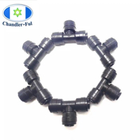 10Pcs Sprinkler Irrigation 1/4Inch Barb Tee Water Hose connectors Pipe Fitting Joiner garden Water connectors irrigation system