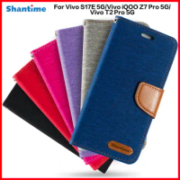 PU Flip Case For Vivo S17E 5G Case For ivo iQOO Z7 Pro 5G Vivo T2 Pro 5G Card Holder Silicone Photo Frame Case Wallet Cover