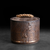 BC10小陶罐带盖密封土陶家用半斤装茶叶粗陶瓷罐密封罐复古中式存