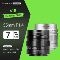 7artisans 55mm F1.4 MF Large Aperture Portrait Prime Lens For Sony E A6600 Canon EOS-M M50 FujiX X-A1 X-T1 Micro 4/3 E-PL1 E-M10