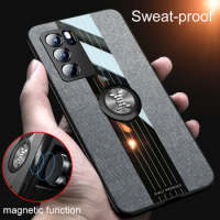 luxury Cloth Case For OPPO Reno 5 5Z Reno 6 Pro Plus 6Z 7 SE 8 9 Reno ACE Reno 9 Magnetic Ring Holder Shockproof Phone Cover