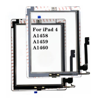 Original touchscreen For IPad 4 ipad4 a1458 a1459 a1460 Touch Screen Digitizer Panel Assembly Replacement part Glass With button