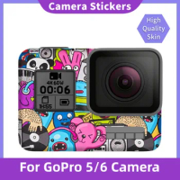 For GoPro 5 / 6 Decal Skin Vinyl Wrap Film Action Video Camera Sticker For Gopro5 Gopro6 Go Pro HERO5 HERO6 HERO 5 6 Black