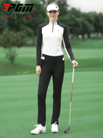 PGM高爾夫女裝 夏季薄款長袖上衣 2021新品高彈時尚t恤 顯瘦衣服