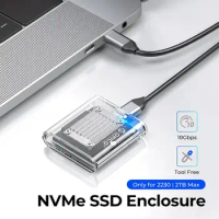 Mini 2230 M.2 SSD Housing NVMe Cabinet 10Gbps M.2 To USB C-type Transparent External Adapter For PCIe SSD NVMe Cabinet A2H9